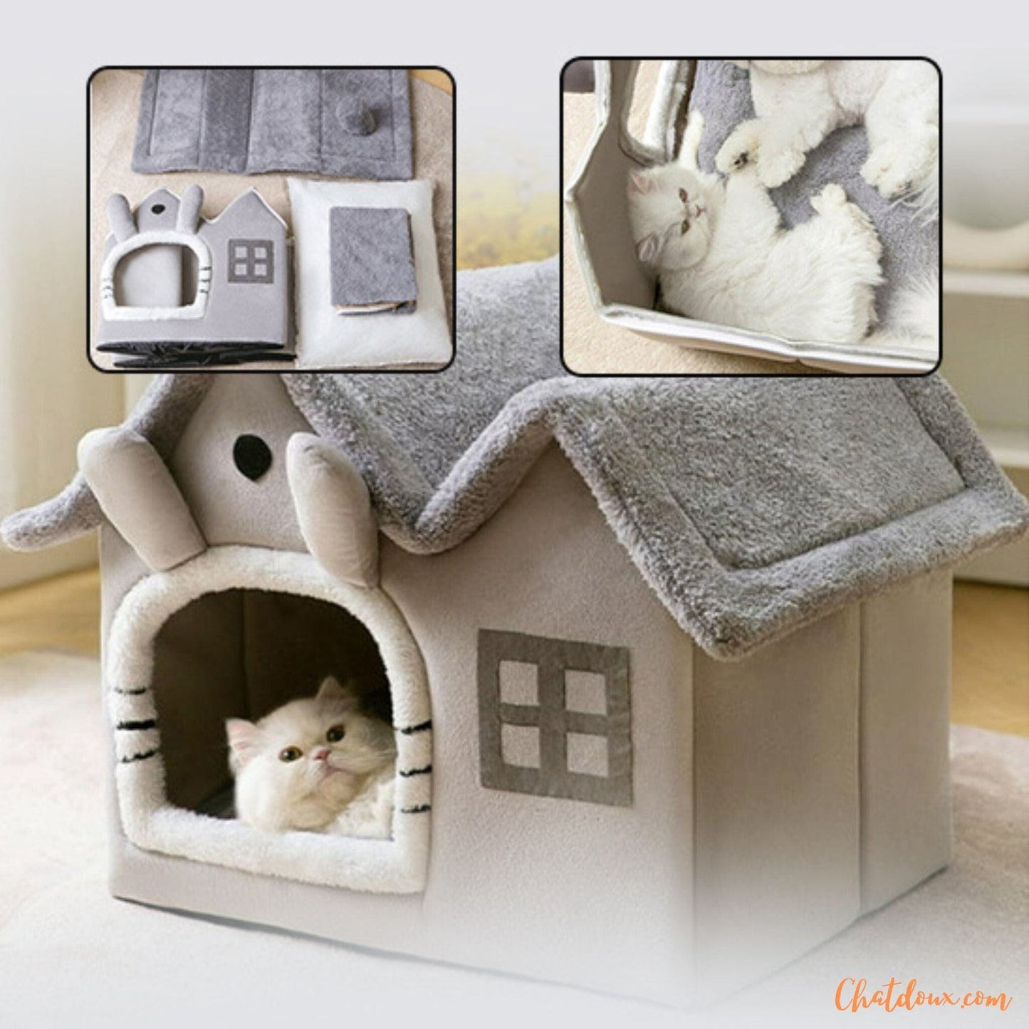 Niche-pour-chat-apacieuse-et-confortable