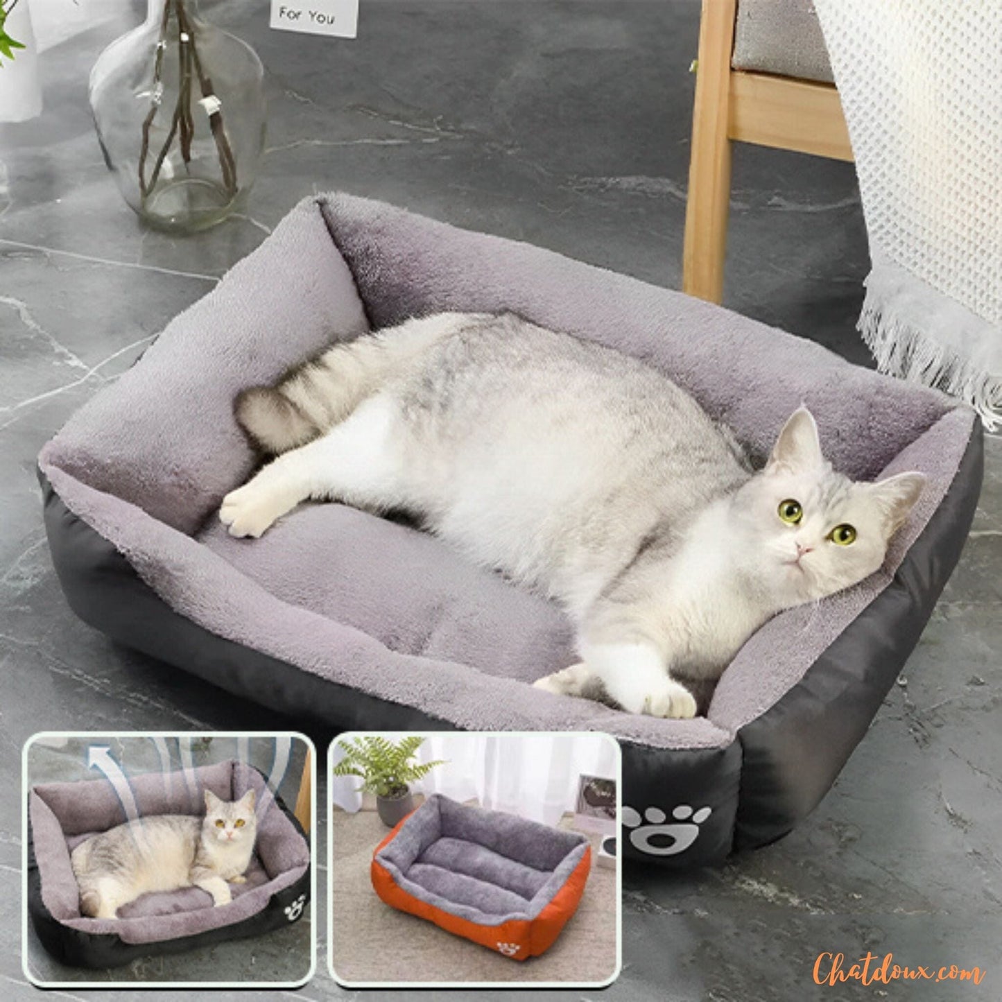 panier pour chat | convertible en niche chat |Paniche™ chatdoux