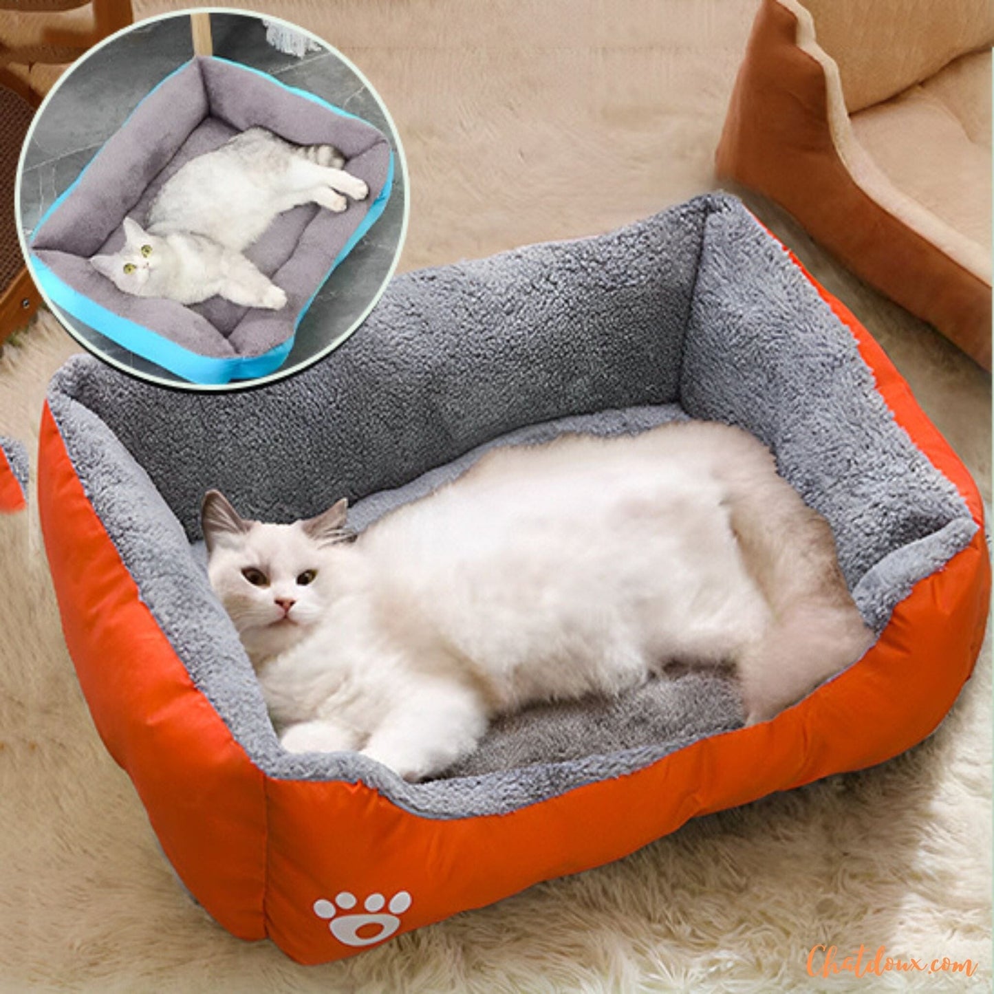 panier pour chat | convertible en niche chat |Paniche™ chatdoux