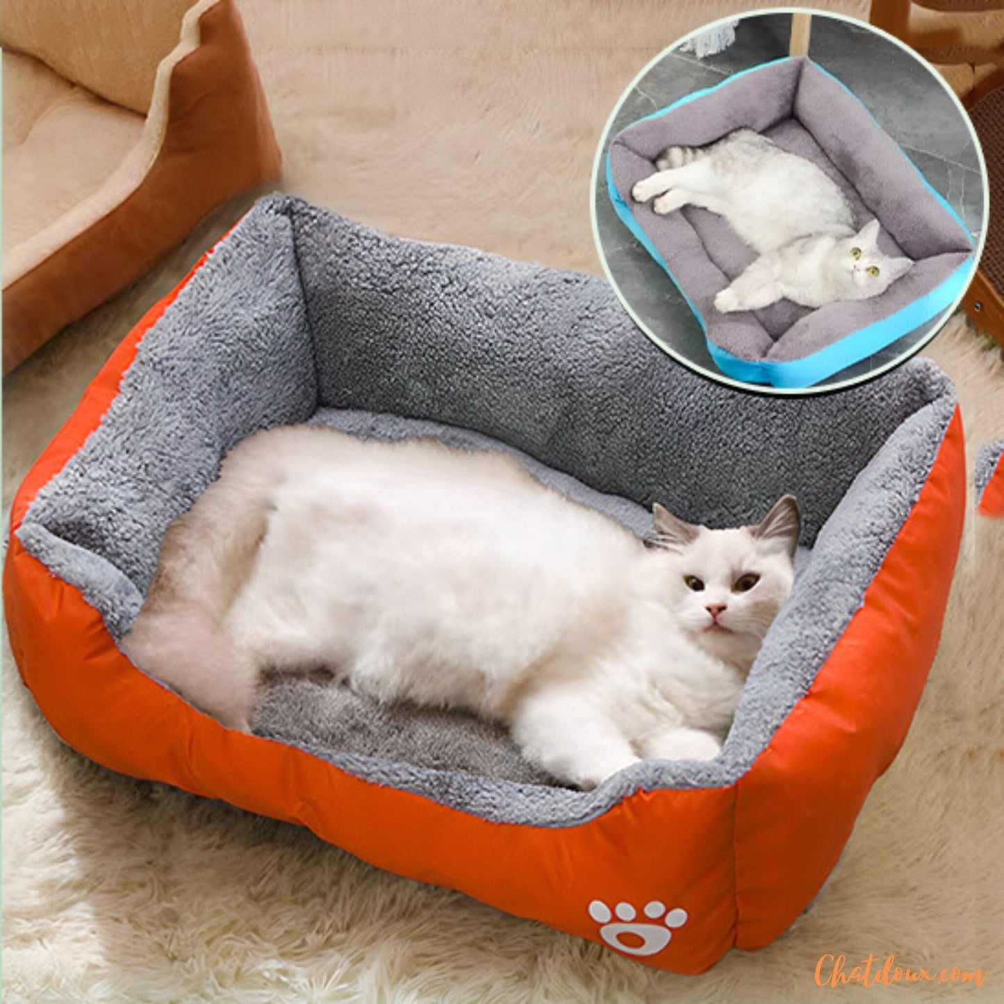 panier pour chat | convertible en niche chat |Paniche™ chatdoux