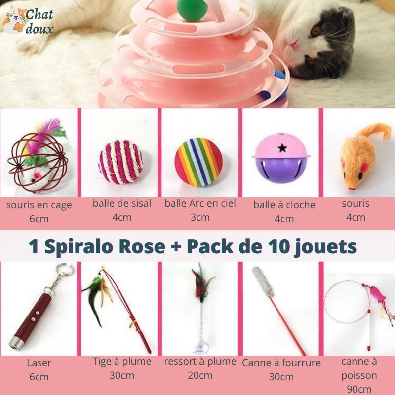 Pack de jouets pour chat | SpiraloPack™ chat doux