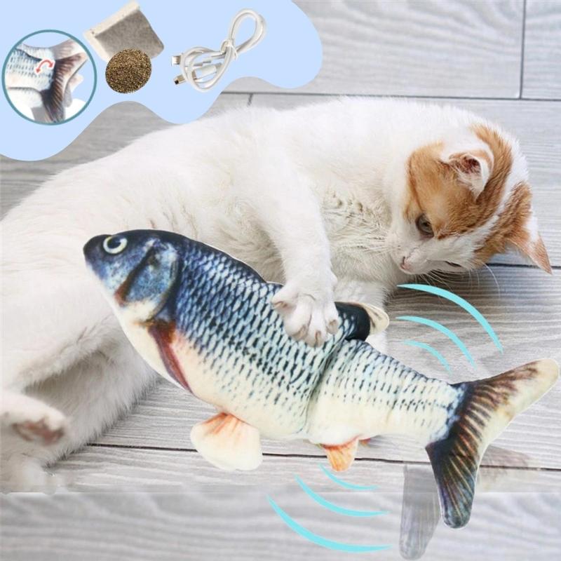 Poisson interactif pour chat | CrazyFish™ chat doux