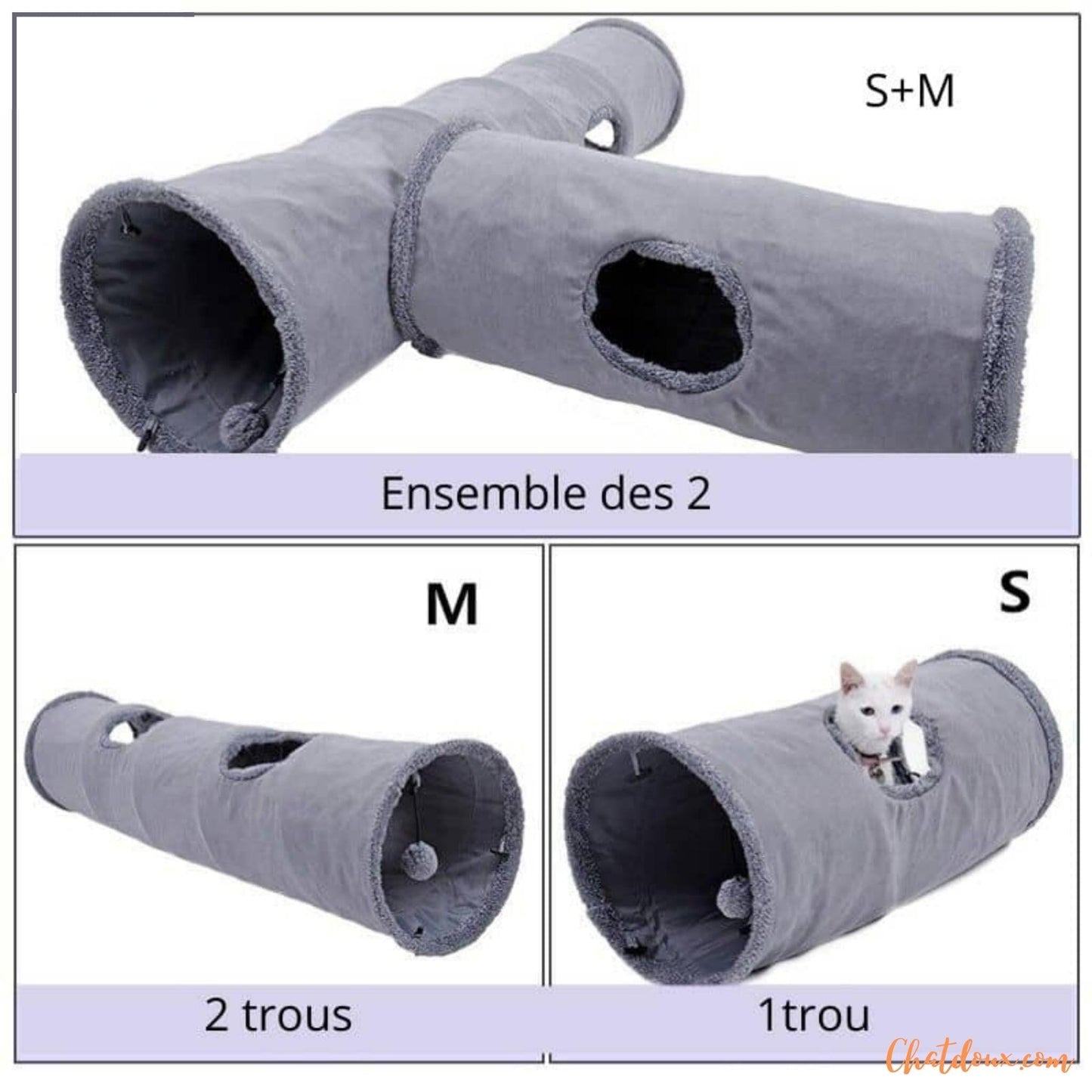 Tunnel d'exploration pour chat | FanyTanny™ chat doux
