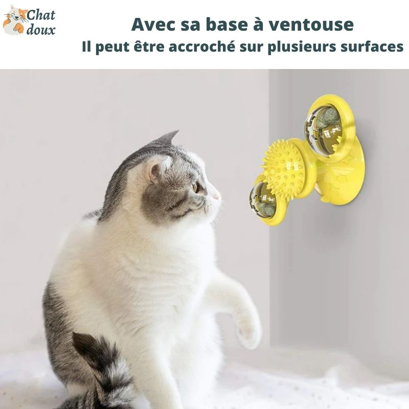 Jouet tournant et amusant pour chat | MouliMinou ™ chat doux