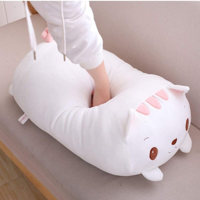 PELUCHE CHAT - COUSSIN CHAT - DOUX ET CONFORTABLE chat doux
