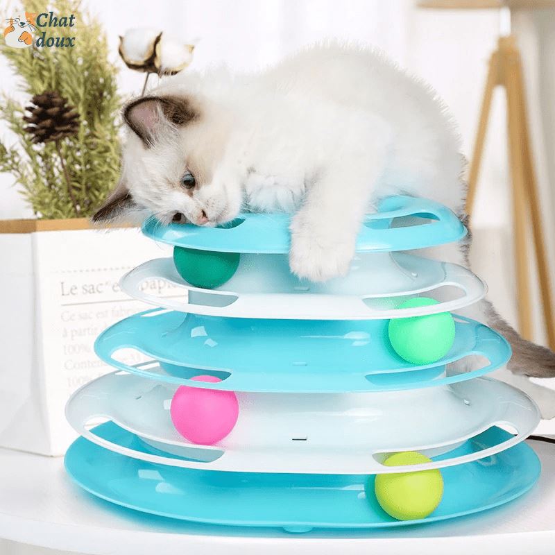 Jouet à 4 niveaux pour chat | CHAT | Spiralo™ chat doux