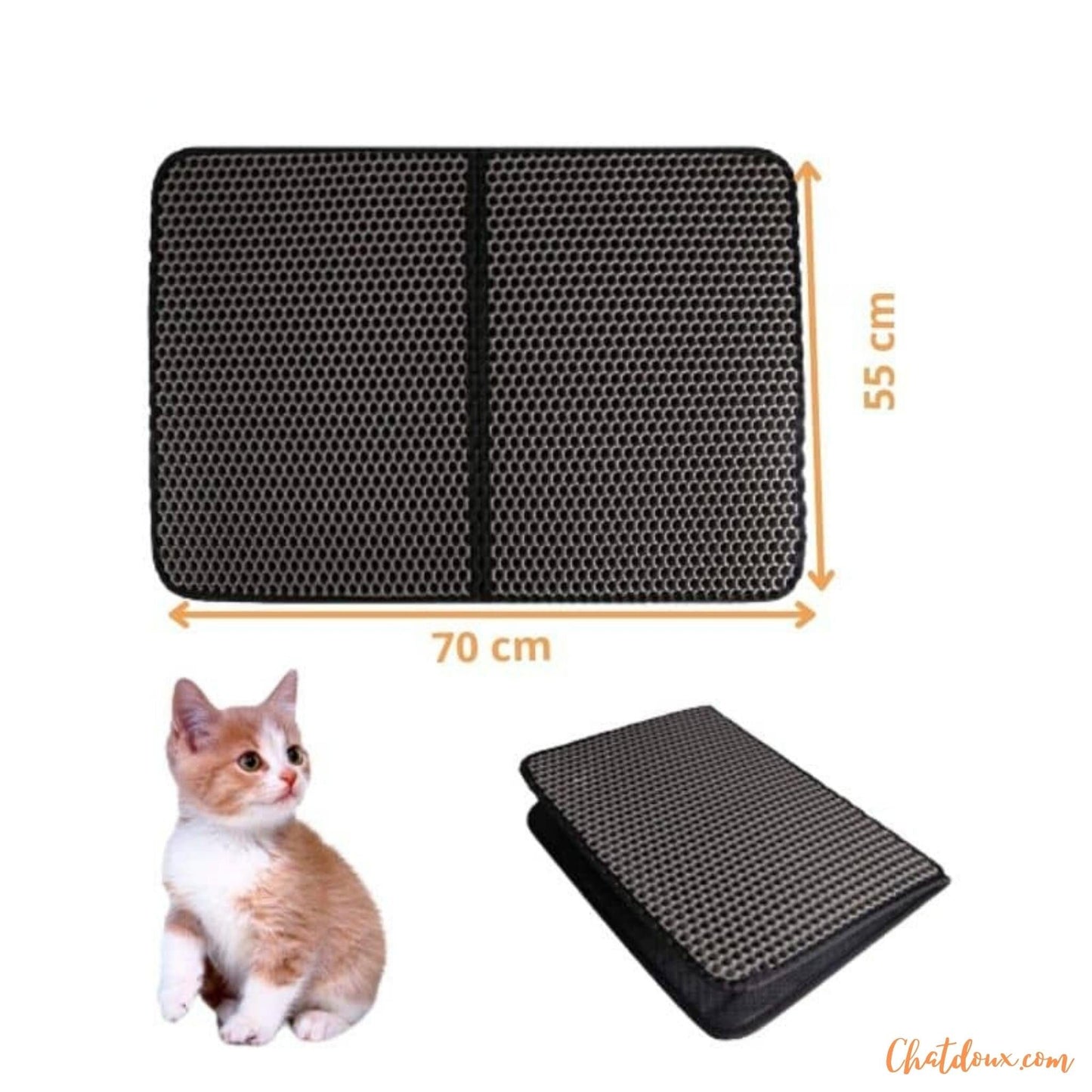 Tapis de litière imperméable | CatMat ™ chat doux