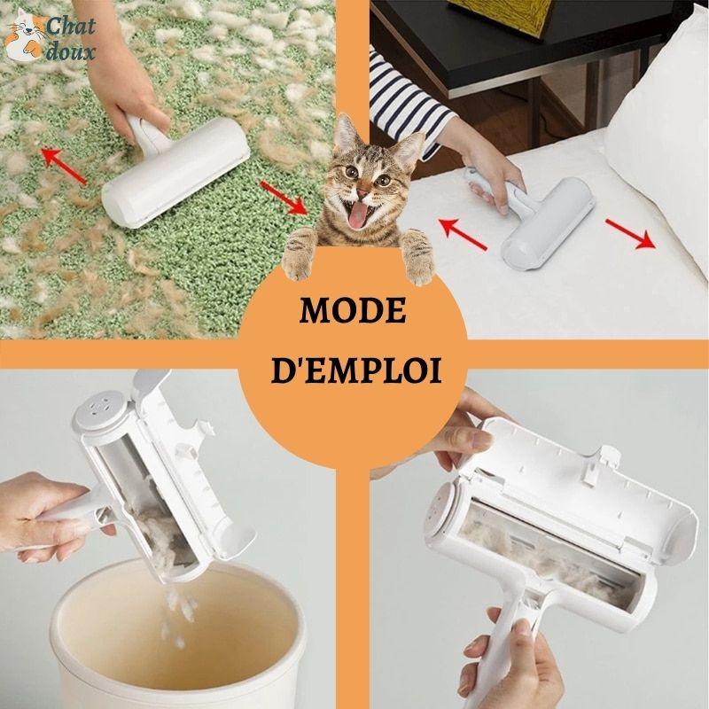 Rouleau anti-poils | Éliminateur de poils | TopClean™ chat doux