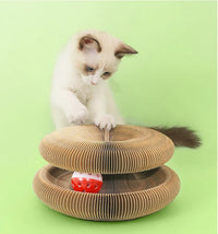 Griffoir innovant pliable et recyclable et jouet interactif pour chat | CartyGrat™ chat doux