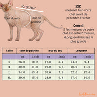 Hjyokuso Pull Chat Sphynx, Vêtements pour Chat, vêtements de Chat, Pulls de  Chat Doux et Respirants pour Chats, Manteau Chat Chaud pour Sphynx