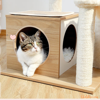 Arbre à Chat beige | 4Cat™ chatdoux
