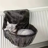 Hamac Chat pour Radiateur – Forme Circulaire Gris| GriHam™ chat doux