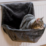 Hamac Chat pour Radiateur – Forme Circulaire Gris| GriHam™ chat doux