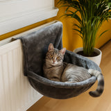 Hamac Chat pour Radiateur – Forme Circulaire Gris| GriHam™ chat doux