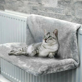 Hamac Chat pour Radiateur Gris| CatyChaud™ chat doux
