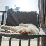 Hamac Chat pour Radiateur Gris| CatyChaud™ chat doux