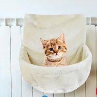 Hamac Chat pour Radiateur – Forme Circulaire Blanc | HamCira™ chat doux