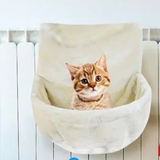 Hamac Chat pour Radiateur – Forme Circulaire Blanc | HamCira™ chat doux