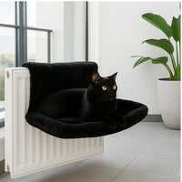 Hamac Chat pour Radiateur – Forme Rectangulaire Noir| HamNoi™ chat doux