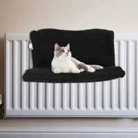 Hamac Chat pour Radiateur – Forme Rectangulaire Noir| HamNoi™ chat doux