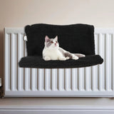 Hamac Chat pour Radiateur – Forme Rectangulaire Noir| HamNoi™ chat doux