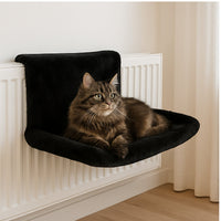 Hamac Chat pour Radiateur – Forme Rectangulaire Noir| HamNoi™ chat doux