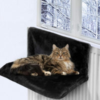 Hamac Chat pour Radiateur – Forme Rectangulaire Noir| HamNoi™ chat doux