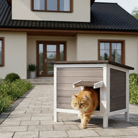 Niche exterieur pour Chat | Résistante Intempéries chat doux