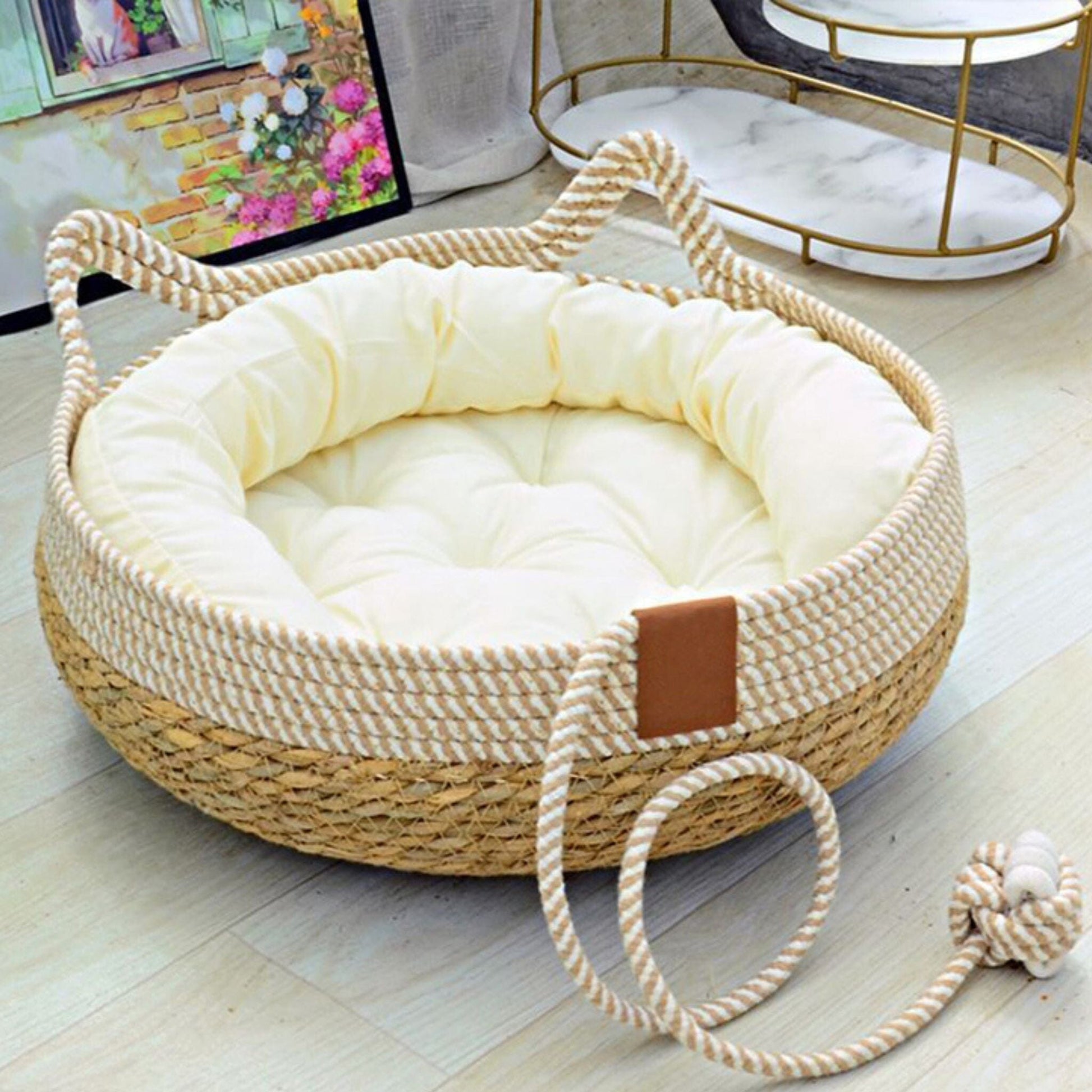 Panier chat osier | PanyCat™ chat doux
