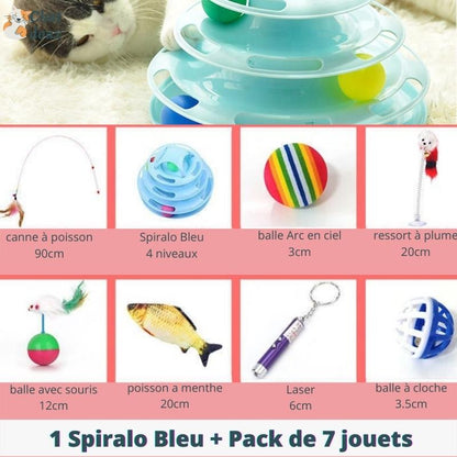 Pack de jouets pour chat | SpiraloPack™ chat doux