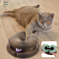 Griffoir innovant pliable et recyclable et jouet interactif pour chat | CartyGrat™ chat doux
