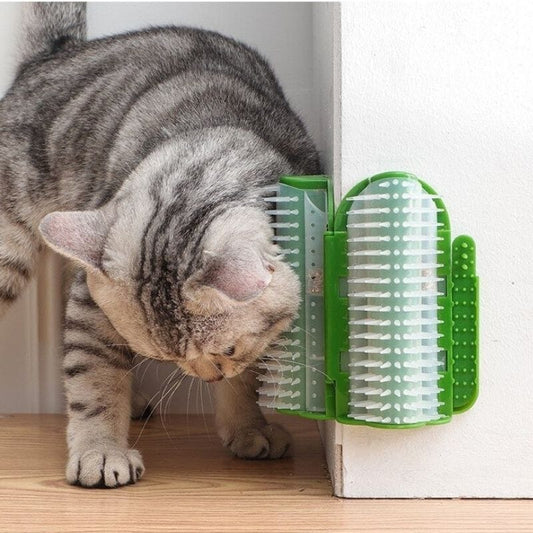 Brosse de coin pour massage chat - toilettage chat | CornerBruch™ chat doux